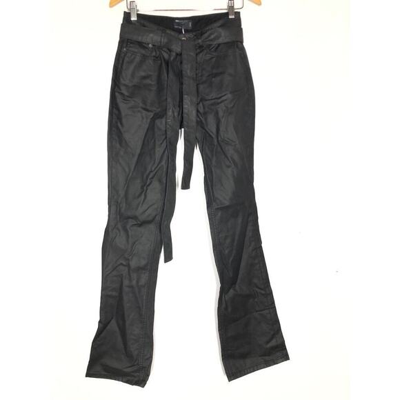 ASOS Design Tall Jeans Low Rise Flare Leg Self-Tie Belt Black Coated  NWOT 26T - Picture 3 of 9